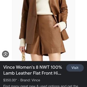 Vince lamb leather short